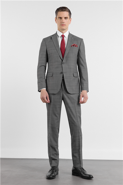 Füme Mono Yaka Esnek 6 Drop Slim Fit Classic Takım Elbise 1001255160