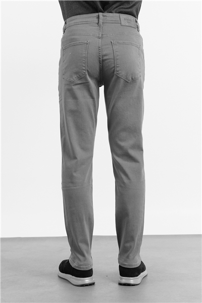Füme Pamuklu 5 Cep Düz Paça Slim Fit Casual Denim Pantolon 1023260152