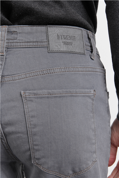 Füme Pamuklu 5 Cep Düz Paça Slim Fit Casual Denim Pantolon 1023260152