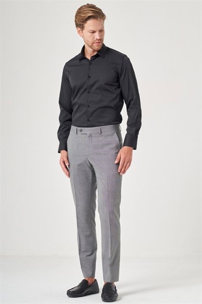 Füme Yan Cep Filafil Desen Slim Fit Esnek Pantolon 1003260152