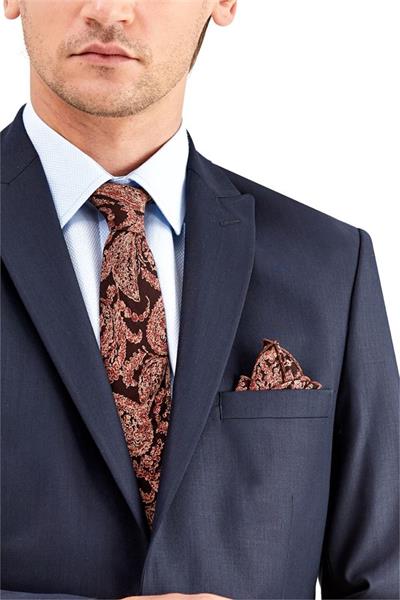 Lacivert Gabardin Kırlangıç Yaka Astarlı 6 Drop Slim Fit Dar Kesim Takım Elbise 1001225011