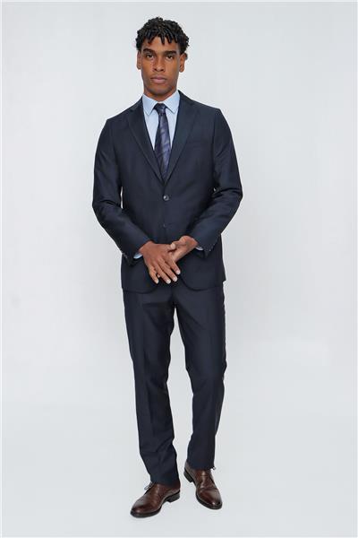 Lacivert Gabardin Mono Yaka Astarlı 4 Drop Comfort Fit Rahat Kesim Basic Takım Elbise 1001235009