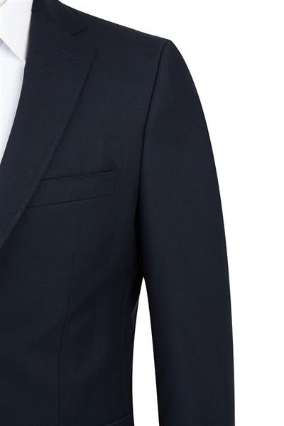 Lacivert Gabardin Mono YakaTek Yırtmaç 6 Drop Comfort Fit Rahat Kesim Basic Ceket 1002230006