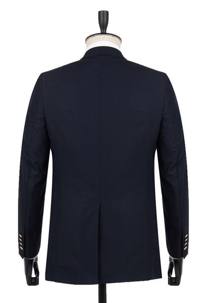 Lacivert Gabardin Mono YakaTek Yırtmaç 6 Drop Comfort Fit Rahat Kesim Basic Ceket 1002230006