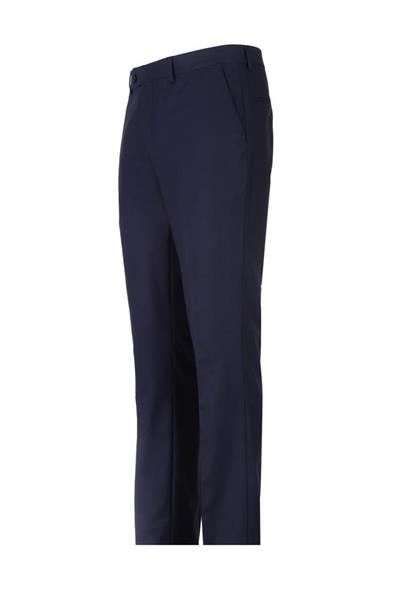 Lacivert Gabardin Yan Cepli Slim Fit Dar Kesim Basic Pantolon 1003190013