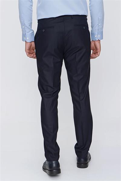 Lacivert Yandan Cepli Basic Slim Fit Pantolon 1003220013