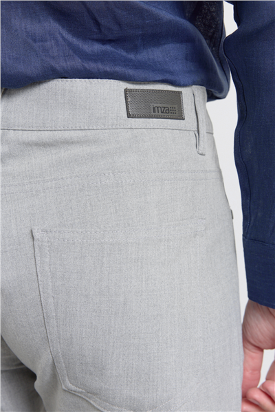 Gri 5 Cep  Düz Paça Esnek Slim Fit  Casual Pantolon 1003255157