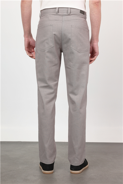 Gri 5 Cep Slim Fit Pamuklu Pantolon 1003260170