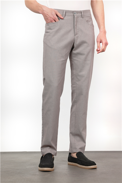 Gri 5 Cep Slim Fit Pamuklu Pantolon 1003260170