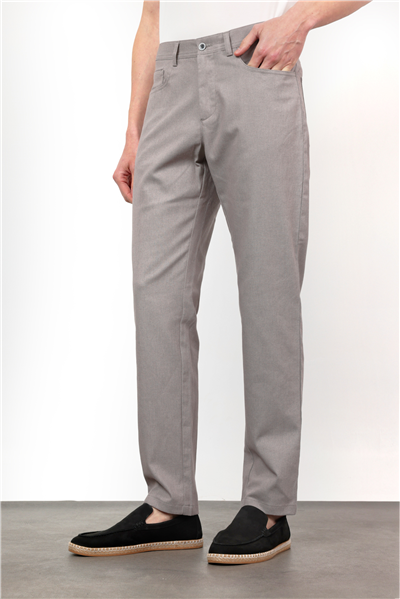Gri 5 Cep Slim Fit Pamuklu Pantolon 1003260170