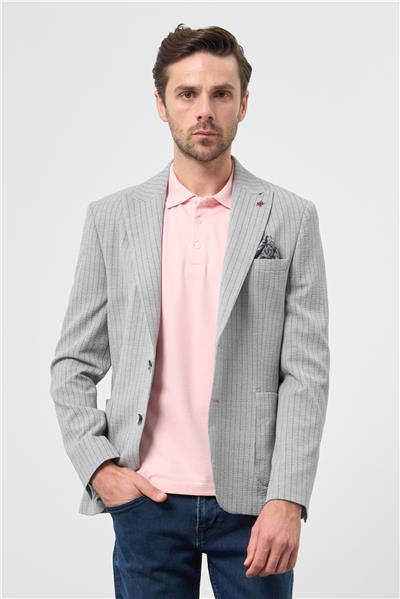 Gofreli Kırlangıç Yaka Likralı 6 Drop Slim Fit Klasik Ceket 1002240111