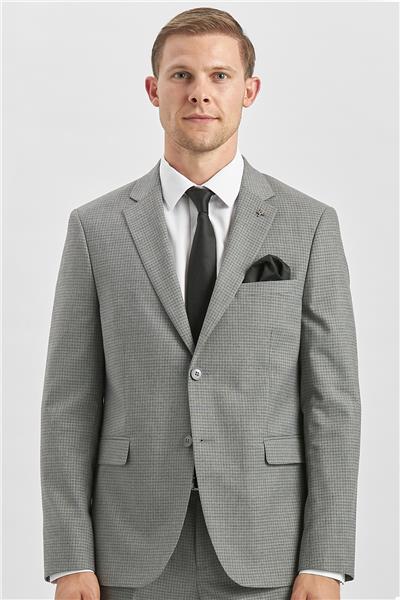 Gri Desenli Mono Yaka Astarlı 6 Drop Slim Fit Dar Kesim Takım Elbise 1001240174