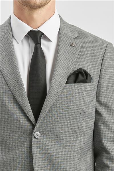 Gri Desenli Mono Yaka Astarlı 6 Drop Slim Fit Dar Kesim Takım Elbise 1001240174