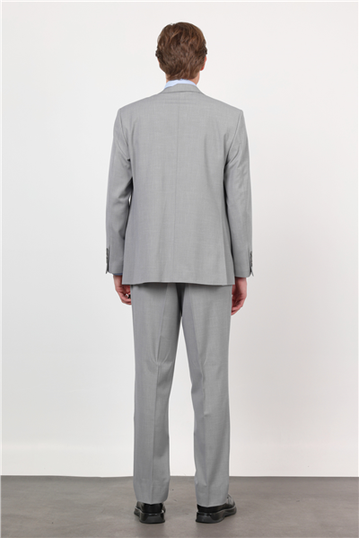 Gri Mono Yaka 4 Drop Comfort Fit Tam Astar Esnek Takım Elbise 1001260168