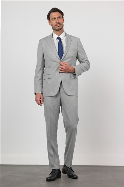 Gri Mono Yaka 6 Drop Comfort Fit Tam Astar Esnek Takım Elbise 1001260167