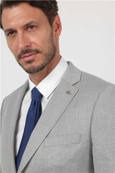 Gri Mono Yaka 6 Drop Comfort Fit Tam Astar Esnek Takım Elbise 1001260167