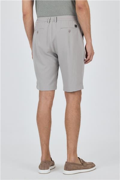 Gri Düz Esnek Gabardin Casual Şort 1016250150