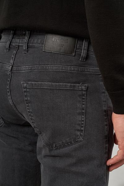 Gri Düz Gabardin Slim Fit Casual Denim Pantolon 1023245152