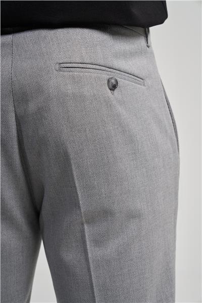 Gri Esnek Yandan Cepli Slim Fit Classic Pantolon 1003250160