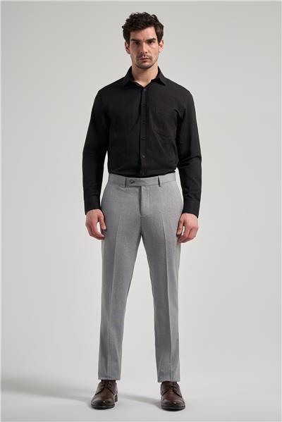 Gri Esnek Yandan Cepli Slim Fit Classic Pantolon 1003250160