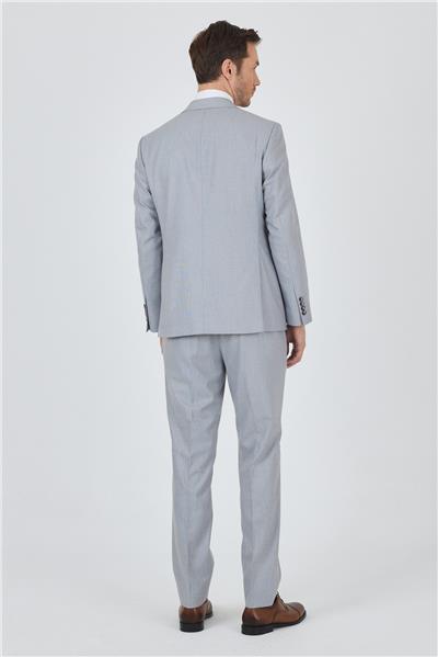 Gri Mono Yaka Desenli Astarlı Çift Yırtmaç Esnek 6 Drop Comfort Fit Classic Takım Elbise 1001250161