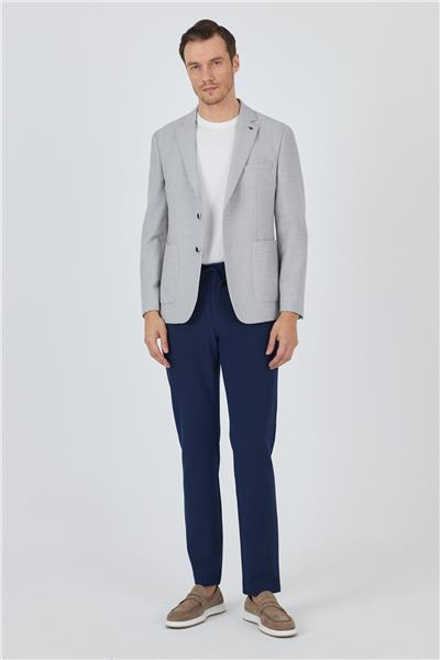 Mono Yaka Düz 2 Düğme Casual Esnek Slim Fit Ceket 1002250123