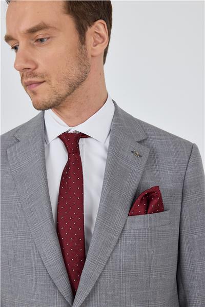 Gri Mono Yaka Esnek 4 Drop Comfort Fit Classic Takım Elbise 1001250159