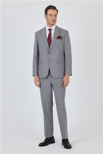 Gri Mono Yaka Esnek 4 Drop Comfort Fit Classic Takım Elbise 1001250159