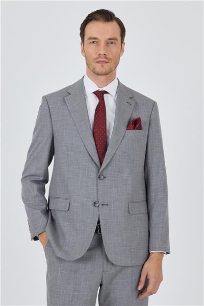Gri Mono Yaka Esnek 4 Drop Comfort Fit Classic Takım Elbise 1001250159