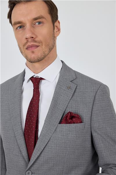 Gri Mono Yaka Esnek 6 Drop Comfort Fit Classic Takım Elbise 1001250104