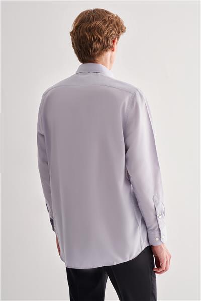 Sert Yaka Uzun Kol Easy To Iron Comfort Fit Pamuklu Gömlek 1004255182