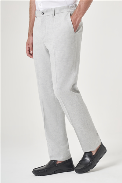 Gri Yan Cep Comfort Fit Pamuklu Chino Pantolon 1003260167