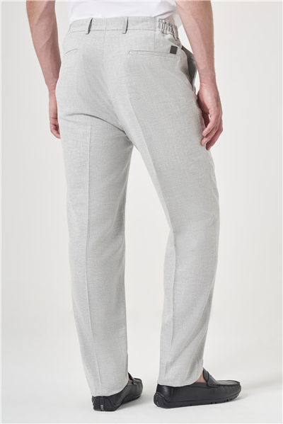 Gri Yan Cep Comfort Fit Pamuklu Chino Pantolon 1003260167
