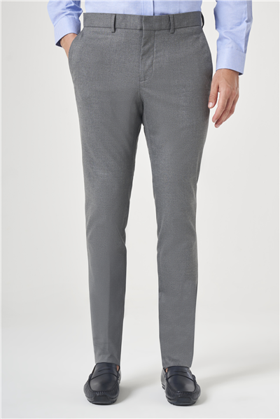 Gri Yan Cep Slim Fit Esnek Chino Pantolon 1003260154
