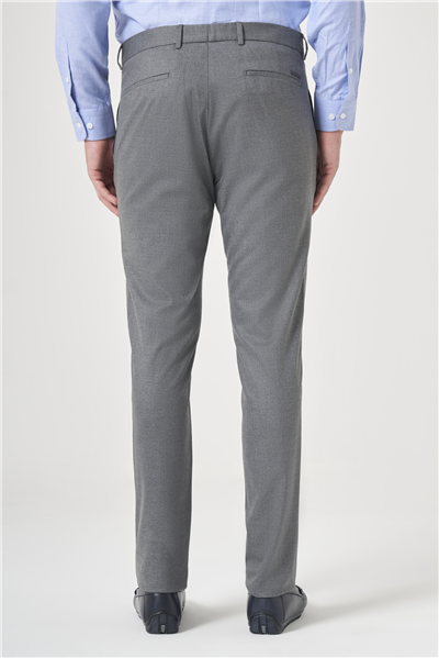 Gri Yan Cep Slim Fit Esnek Chino Pantolon 1003260154