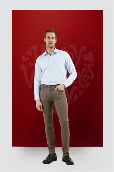 Haki 5 Cep  Düz Paça Pamuklu Slim Fit 5 Cep Casual Pantolon 1003255154