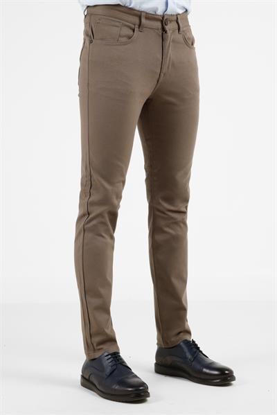 Haki 5 Cep  Düz Paça Pamuklu Slim Fit 5 Cep Casual Pantolon 1003255154