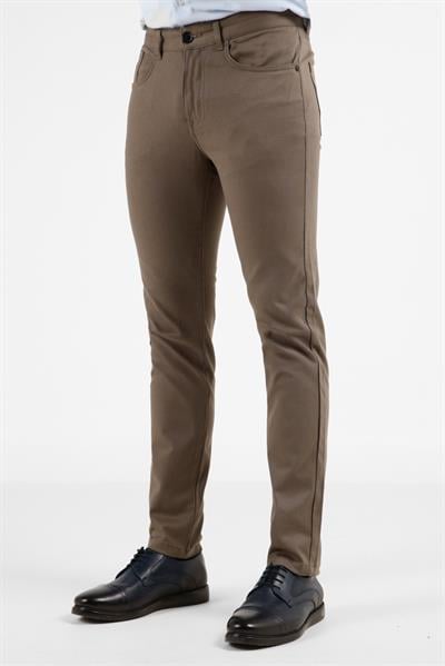 Haki 5 Cep  Düz Paça Pamuklu Slim Fit 5 Cep Casual Pantolon 1003255154