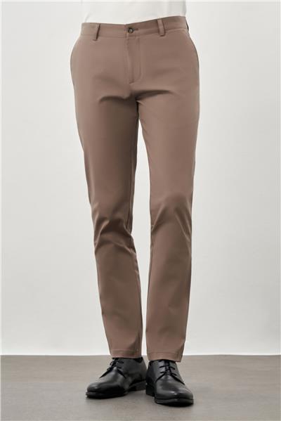Haki Pamuklu Yandan Cepli Casual Slim Fit Chino Pantolon 1003245168