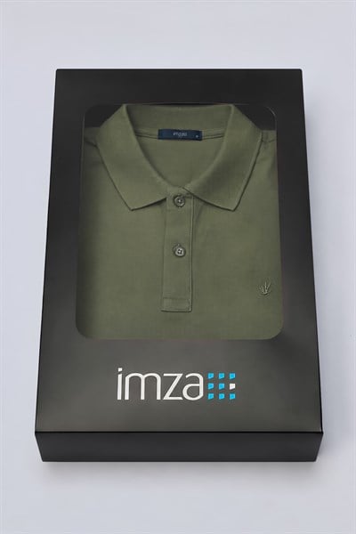 Haki Polo Yaka Pike Kısa Kol Slim Fit Pamuklu Tişört 1011260170