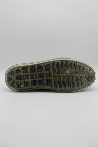 Koyu Haki Hakiki Deri Termo Taban Bağcıklı Casual Ayakkabı 1033235117
