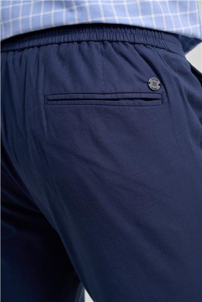 İndigo Mavi Pamuklu Yandan Cepli Casual Comfort Fit Jogger Pantolon 1003250110