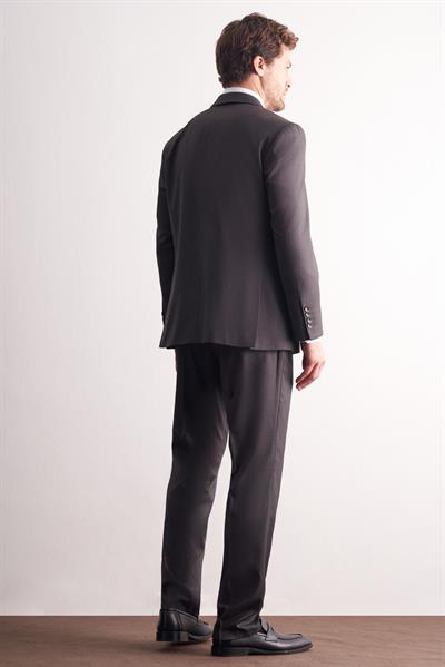 Kahverengi Mono Yaka Esnek Bel 4 Drop Comfort Fit Tam Astar Takım Elbise 1001255169