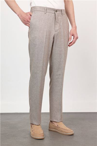 Kahverengi Yan Cep Comfort Fit Pamuklu Chino Pantolon 1003260167