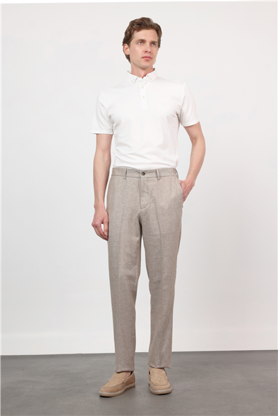 Kahverengi Yan Cep Comfort Fit Pamuklu Chino Pantolon 1003260167