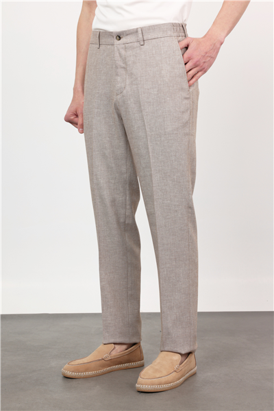 Kahverengi Yan Cep Comfort Fit Pamuklu Chino Pantolon 1003260167