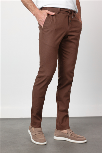 Yan Cep Keten Slim Fit Keten Karışımlı Jogger Pantolon 1003260169