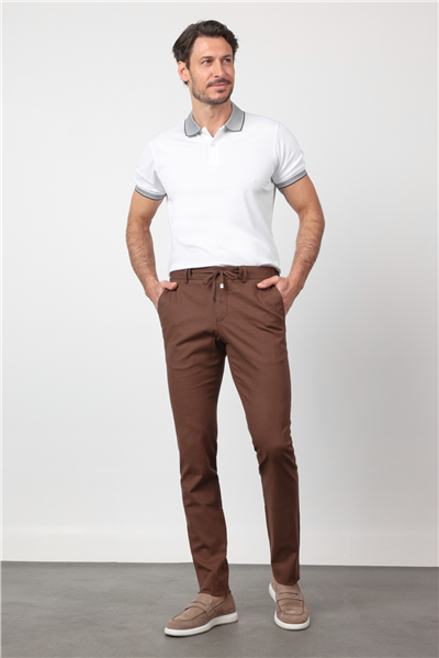Yan Cep Keten Slim Fit Keten Karışımlı Jogger Pantolon 1003260169