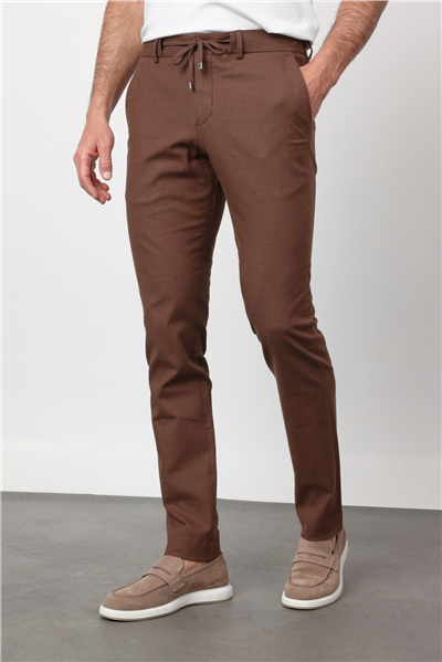 Yan Cep Keten Slim Fit Keten Karışımlı Jogger Pantolon 1003260169