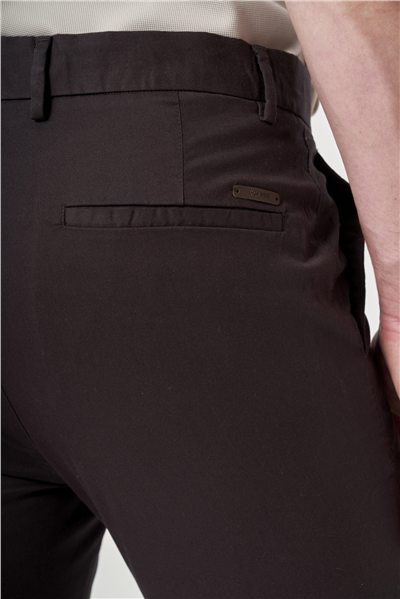Kahverengi Yan Cep Slim Fit Casual Pamuklu Chino Pantolon 1003260178